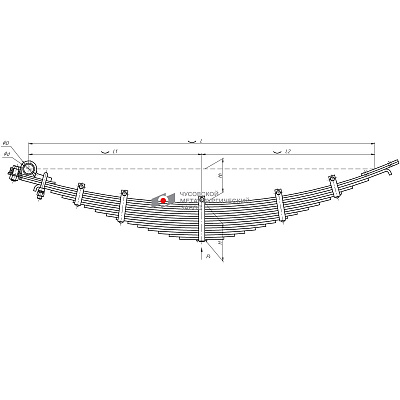 Рессора задняя для ЗиЛ 130, 4502, 555 16 листов