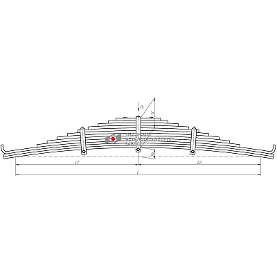 Рессора задняя для грузовиков производства ПАО КамАЗ 43114, 4350,  43261 12 листов