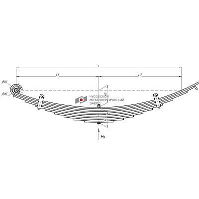 Рессора передняя для прицепа 2ПТС-4 887Б 10 листов