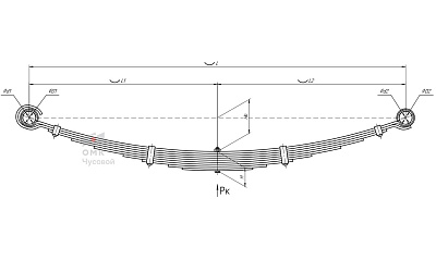Рессора задняя для УАЗ 469, 3151 9 листов