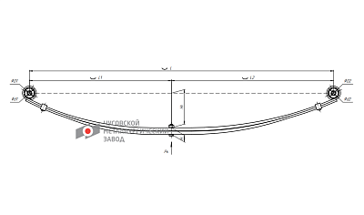 Рессора задняя для ГАЗ 3302 2 листа