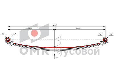 Лист №1 Рессора задняя для УАЗ 2360 4 листа
