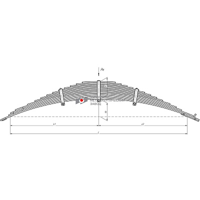 Рессора передняя для грузовиков производства ПАО КамАЗ 65115, 43118, 43114 14 листов