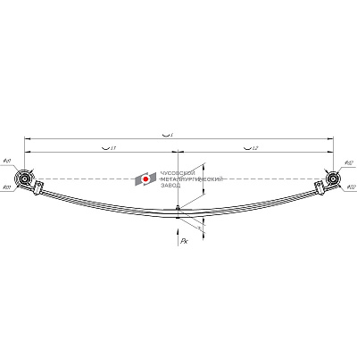 Рессора задняя для УАЗ 3163 Patriot 2 листа