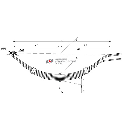 Рессора задняя для прицепа AL-KO 7 листов