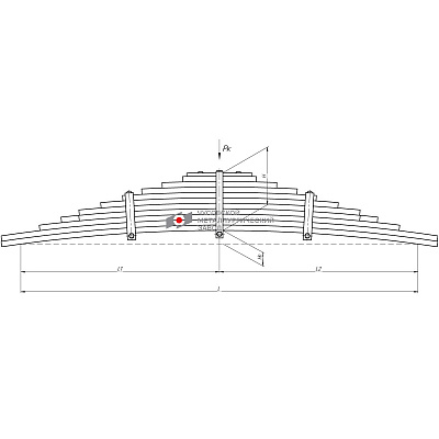 Рессора задняя для прицепа 93345 11 листов