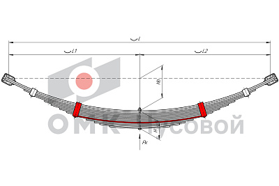 Лист №9 Рессора передняя для УАЗ 2206, 3303, 3909 13 листов