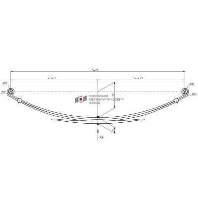 Рессора задняя для ВИС 2347, 2349 3 листа