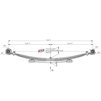 Рессора задняя для УАЗ 3962 4 листа