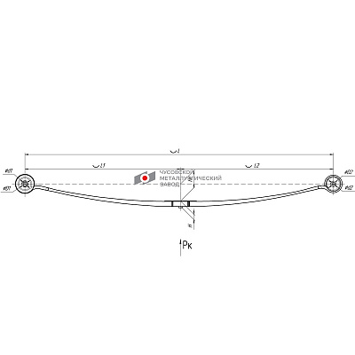 Рессора задняя для Ford Transit 1 лист