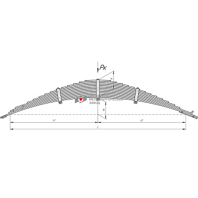 Рессора передняя для грузовиков производства ПАО КамАЗ 65115, 55111, 43118 15 листов