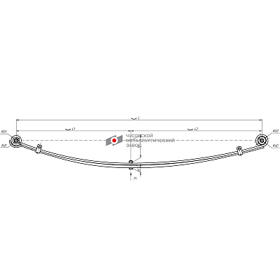 Рессора передняя для ГАЗ 3221, 3302 2 листа