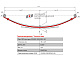 Лист №2 Рессора задняя для ВИС 2347, 2349 3 листа