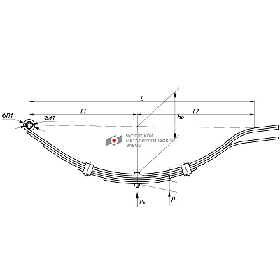 Рессора задняя для прицепа AL-KO 5 листов
