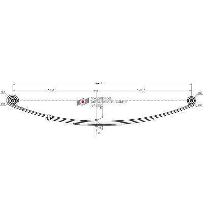 Рессора передняя для ГАЗ 2705, 3221, 3302 4 листа