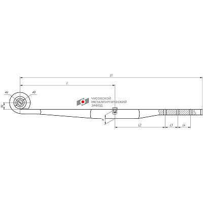 Полурессора для Fruehauf, аналог M001480