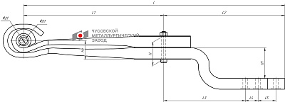 Полурессора для BPW, аналог 05.082.13.24.0 2 листа