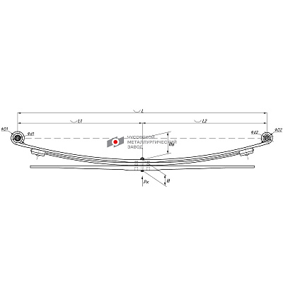Рессора задняя для Mercedes-Benz Sprinter 509-519, Volkswagen Crafter 3 листа