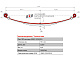 Лист №1 Рессора задняя для УАЗ 2206, 3303, 3909 3 листа