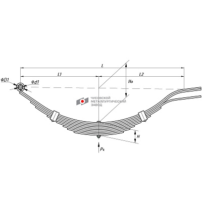 Рессора задняя для прицепа AL-KO 9 листов